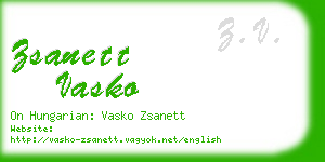 zsanett vasko business card